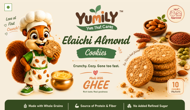 Elaichi Almonds Cookies